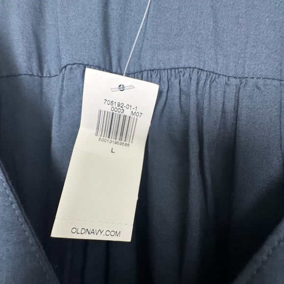 NWT Old Navy Waist-Defined Cutwork Mini Dress in Dusk Navy Blue Size Large - Picture 13 of 15
